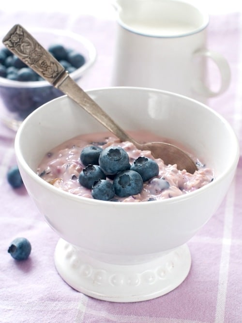 Gluten Free Blueberry Oatmeal on http://www.theculinarylife.com