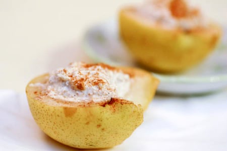 Ricotta Stuffed Asian Pears with Cinnamon Recipe on http://www.theculinarylife.com