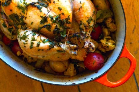 Early Fall Slow Roasted Chicken and Veggies on http://www.theculinarylife.com