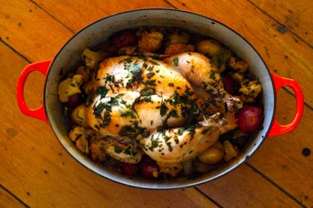 Early Fall Slow Roasted Chicken and Veggies on http://www.theculinarylife.com