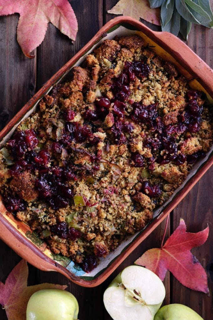 BEST Thanksgiving Stuffing Recipe with Fruit and Nuts - Fearless Fresh