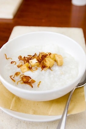 Vegetarian Congee, the Perfect Cold Season Soup on http://www.theculinarylife.com