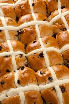 Apricot, Cherry, Cranberry and Cardamom Hot Cross Buns Recipe
