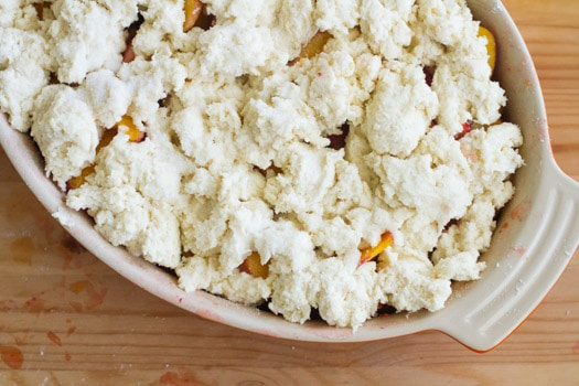 Fresh Strawberry Peach Cobbler Recipe on http://www.theculinarylife.com