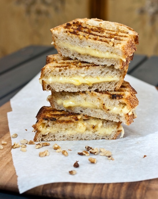Honey Walnut-Crusted Aged Cheddar Panini - The Ultimate Panini Press Cookbook on http://www.theculinarylife.com