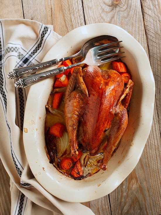 Buttered Roast Pheasant with Cream and Bourbon on http://www.theculinarylife.com