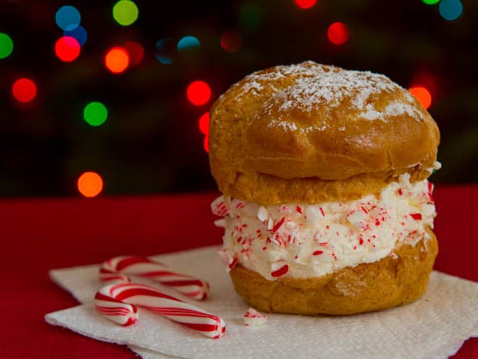 Candy Cane Cream Puff