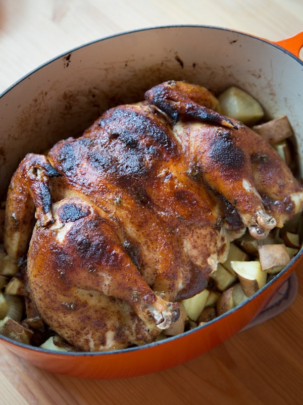 One-Pot Butterflied Brown Sugar Mustard Chicken on http://www.theculinarylife.com
