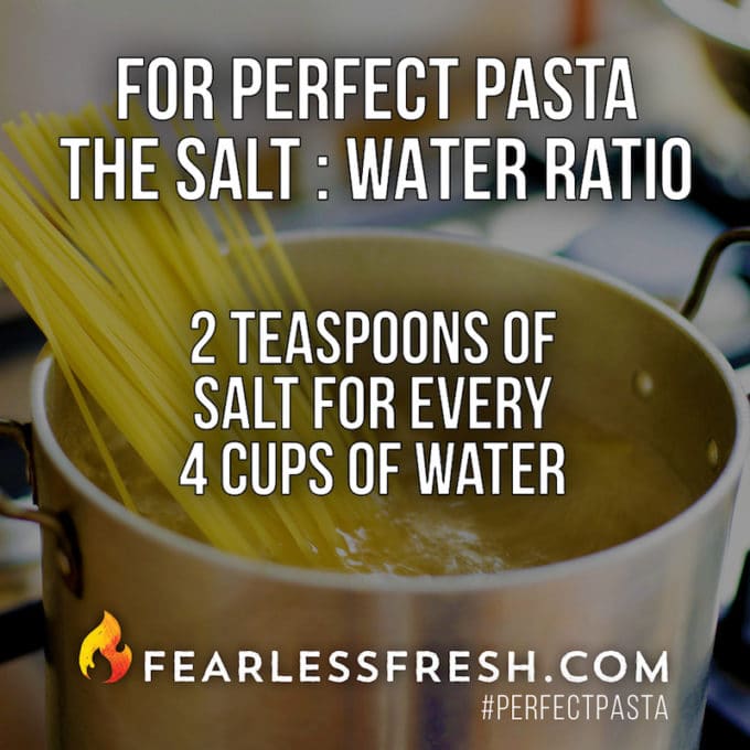 Perfect Pasta Cooking Ratio on https://fearlessfresh.com