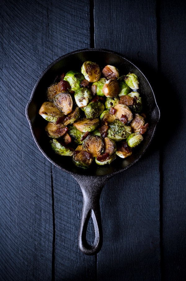 Brussels Sprouts with Bacon and Maple on https://fearlessfresh.com